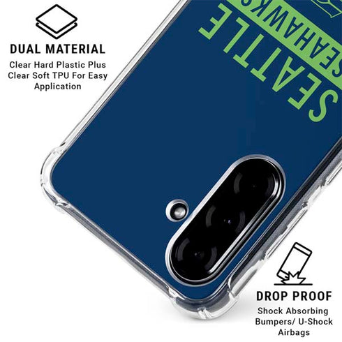 NFL Seattle Seahawks Blue Performance Series Galaxy A36 5G Clear Case
