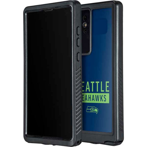 NFL Seattle Seahawks Blue Performance Series Galaxy S24 Ultra Waterproof Case