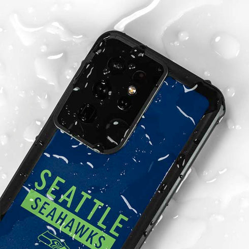 NFL Seattle Seahawks Blue Performance Series Galaxy S24 Ultra Waterproof Case