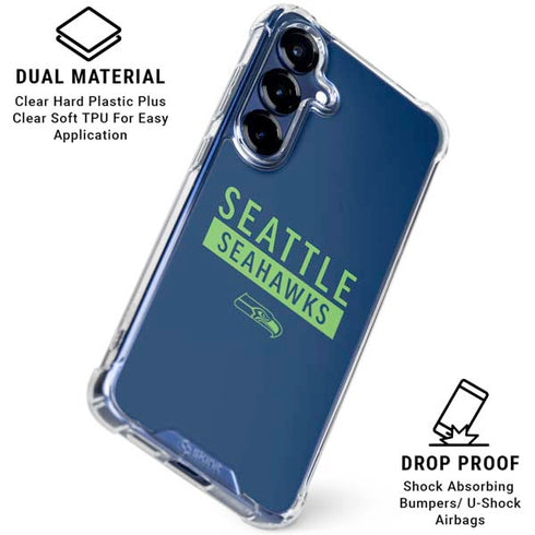 NFL Seattle Seahawks Blue Performance Series Galaxy S25 Plus Clear Case