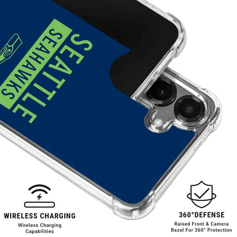 NFL Seattle Seahawks Blue Performance Series Galaxy S26 Plus Clear Case