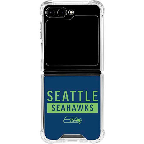NFL Seattle Seahawks Blue Performance Series Galaxy Z Flip6 Clear Case