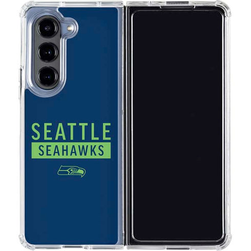 NFL Seattle Seahawks Blue Performance Series Galaxy Z Fold5 5G Clear Case
