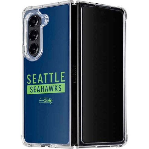 NFL Seattle Seahawks Blue Performance Series Galaxy Z Fold5 5G Clear Case