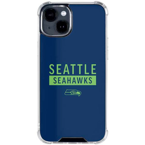 NFL Seattle Seahawks Blue Performance Series iPhone 15 Clear Case