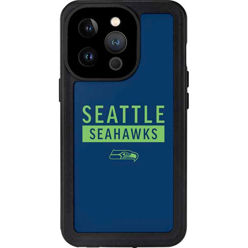 NFL Seattle Seahawks Blue Performance Series iPhone 15 Pro Waterproof Case