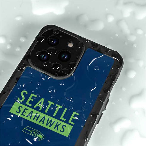 NFL Seattle Seahawks Blue Performance Series iPhone 15 Pro Waterproof Case