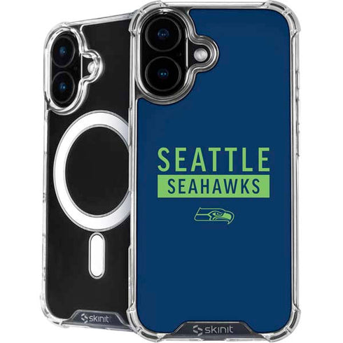 NFL Seattle Seahawks Blue Performance Series iPhone 16 MagSafe Case