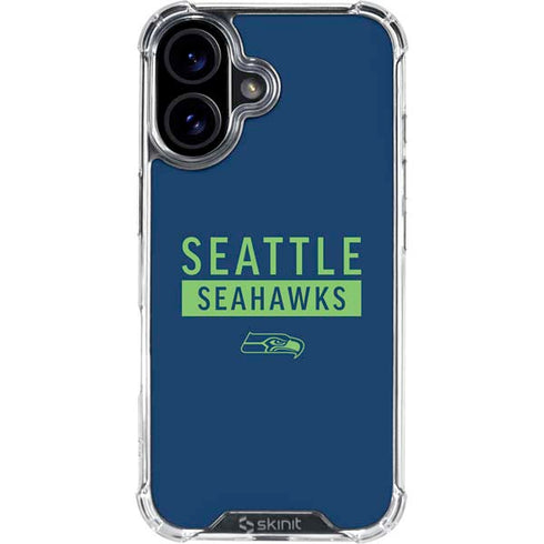 NFL Seattle Seahawks Blue Performance Series iPhone 16 Plus Clear Case