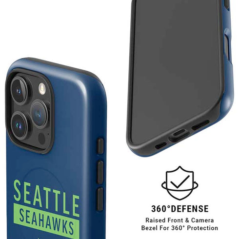 NFL Seattle Seahawks Blue Performance Series iPhone 16 Pro Magsafe Impact Case