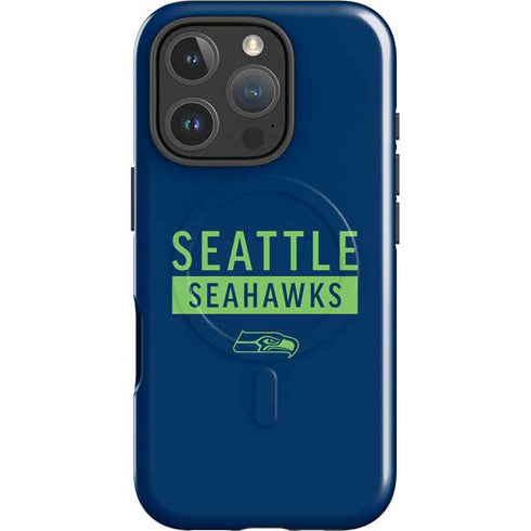 NFL Seattle Seahawks Blue Performance Series iPhone 16 Pro Max Magsafe Impact Case