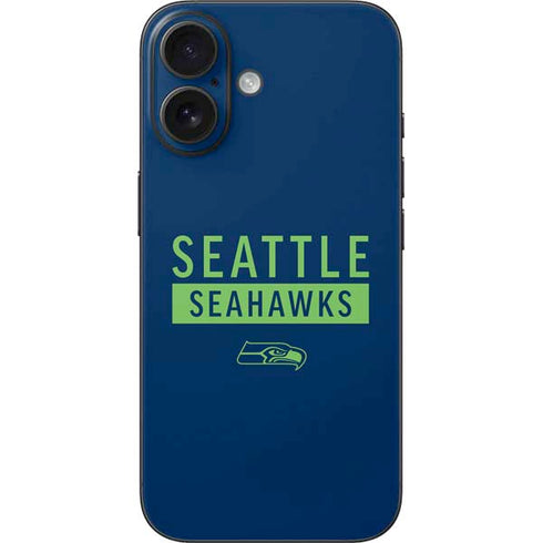 NFL Seattle Seahawks Blue Performance Series iPhone 16 Skin