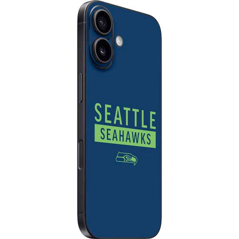 NFL Seattle Seahawks Blue Performance Series iPhone 16 Skin