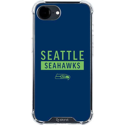 NFL Seattle Seahawks Blue Performance Series iPhone 16e Clear Case