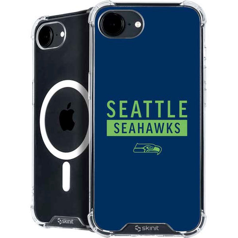 NFL Seattle Seahawks Blue Performance Series iPhone 16e MagSafe Case