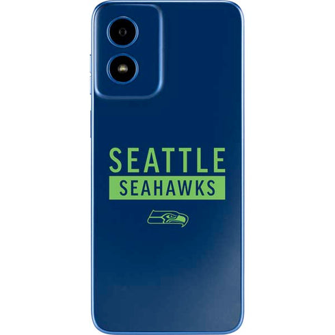 NFL Seattle Seahawks Blue Performance Series Moto G Play 4G (2024) Skin