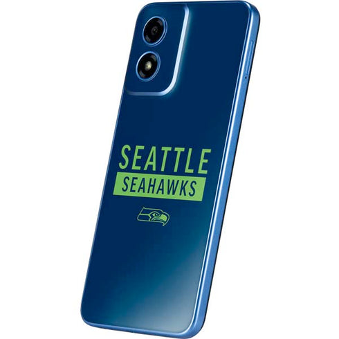NFL Seattle Seahawks Blue Performance Series Moto G Play 4G (2024) Skin