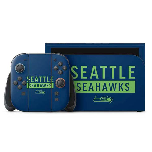 NFL Seattle Seahawks Blue Performance Series Nintendo Skins