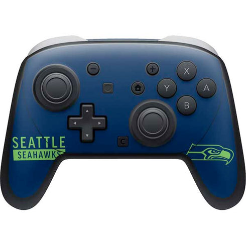 NFL Seattle Seahawks Blue Performance Series Nintendo Skins