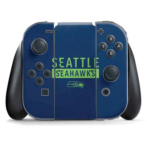 NFL Seattle Seahawks Blue Performance Series Nintendo Skins