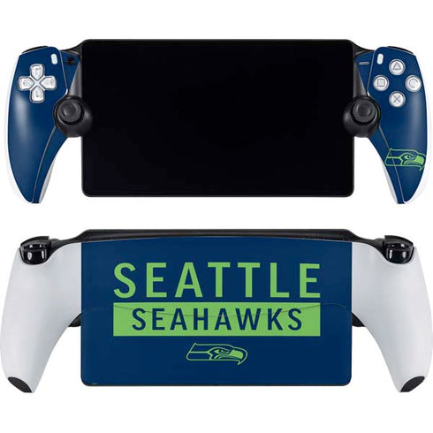 NFL Seattle Seahawks Blue Performance Series PlayStation Portal Remote Player Skin