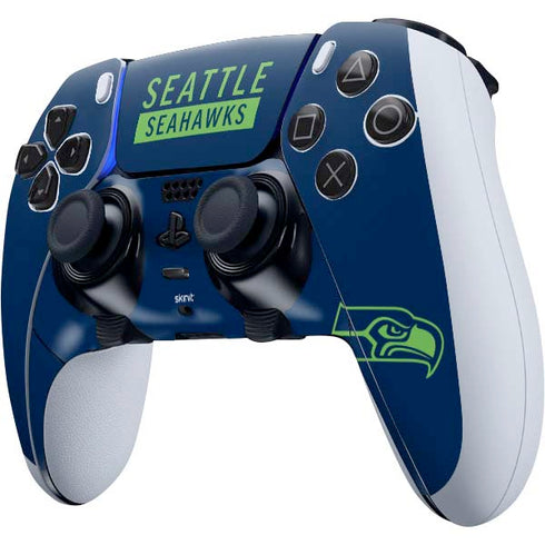 NFL Seattle Seahawks Blue Performance Series PS5 DualSense Edge Pro Controller Skin