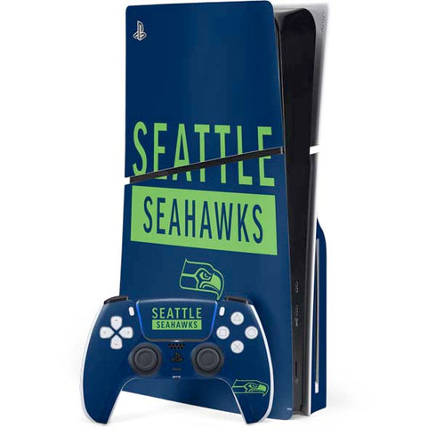 NFL Seattle Seahawks Blue Performance Series PlayStation PS5 Skins