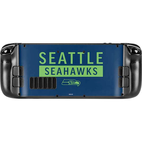 NFL Seattle Seahawks Blue Performance Series Steam Deck Handheld Gaming Computer Skin