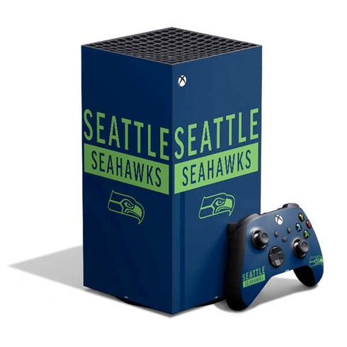 NFL Seattle Seahawks Blue Performance Series XBox Series X Digital Edition Bundle Skin