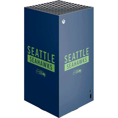 NFL Seattle Seahawks Blue Performance Series XBox Series X Digital Edition Console Skin