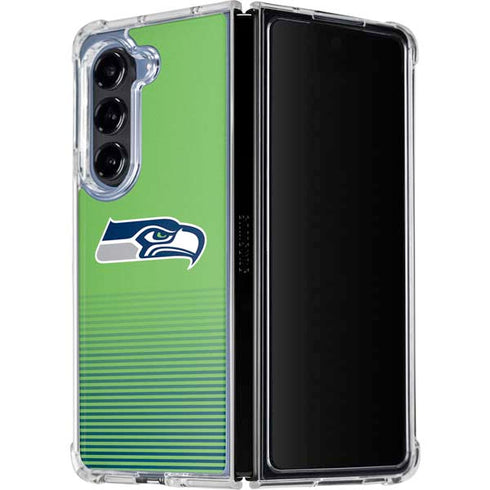 NFL Seattle Seahawks Breakaway Galaxy Z Fold5 5G Clear Case