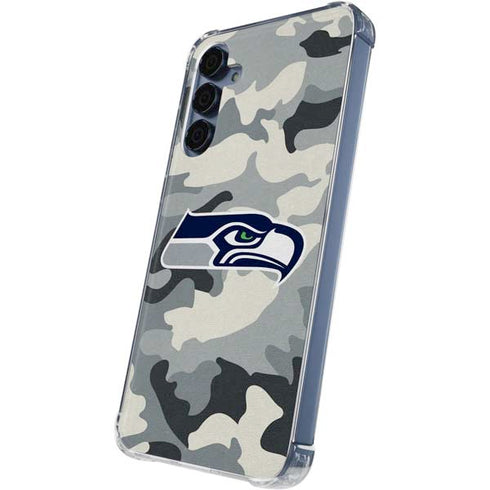 NFL Seattle Seahawks Camo Galaxy A55 5G Clear Case