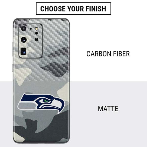 NFL Seattle Seahawks Camo Galaxy S20 Ultra 5G Skin