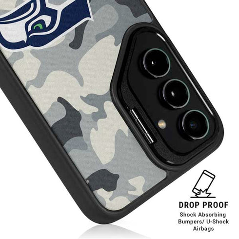 NFL Seattle Seahawks Camo Galaxy S25 Kickstand Case