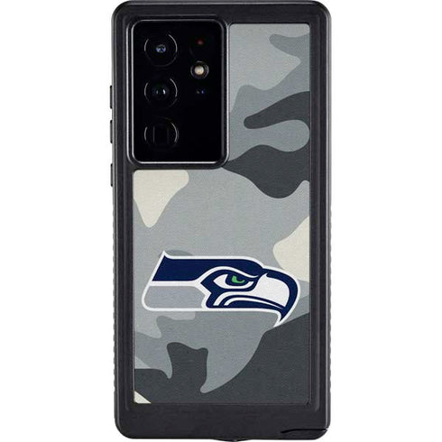 NFL Seattle Seahawks Camo Galaxy S24 Ultra Waterproof Case