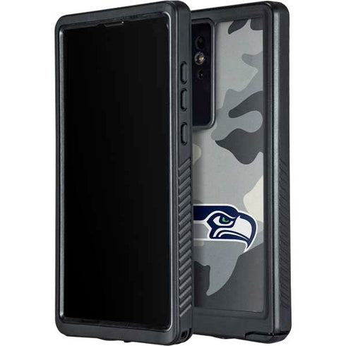 NFL Seattle Seahawks Camo Galaxy S24 Ultra Waterproof Case