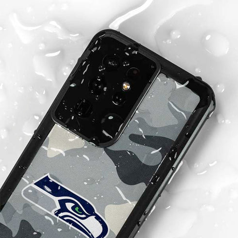 NFL Seattle Seahawks Camo Galaxy S24 Ultra Waterproof Case