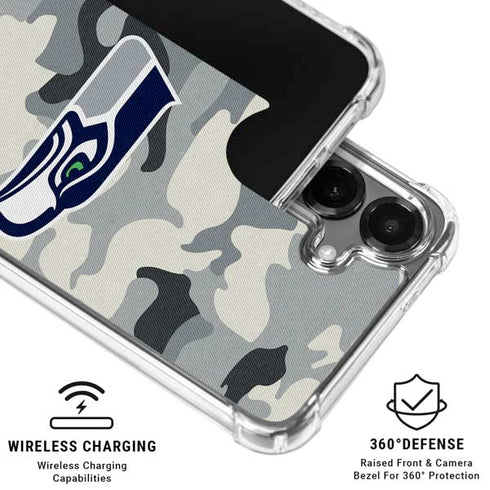 NFL Seattle Seahawks Camo Galaxy S26 Clear Case