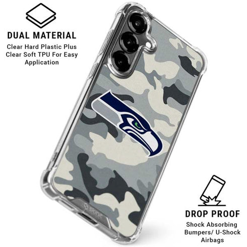 NFL Seattle Seahawks Camo Galaxy S26 Clear Case