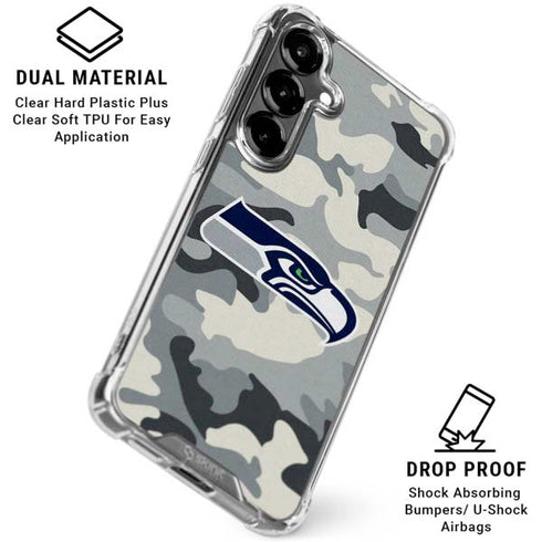 NFL Seattle Seahawks Camo Galaxy S26 Plus Clear Case