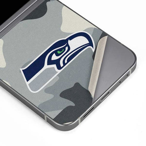 NFL Seattle Seahawks Camo Galaxy Z Flip6 Skin