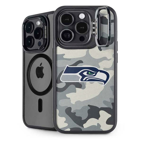 NFL Seattle Seahawks Camo iPhone 14 Pro Kickstand Case