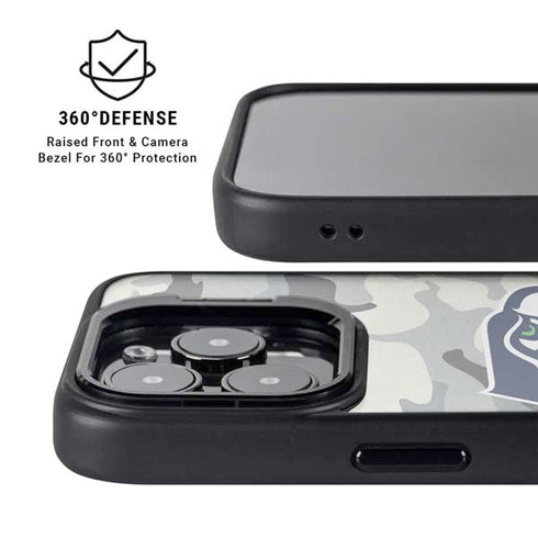 NFL Seattle Seahawks Camo iPhone 14 Pro Max Kickstand Case