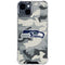 NFL Seattle Seahawks Camo iPhone 15 Clear Case