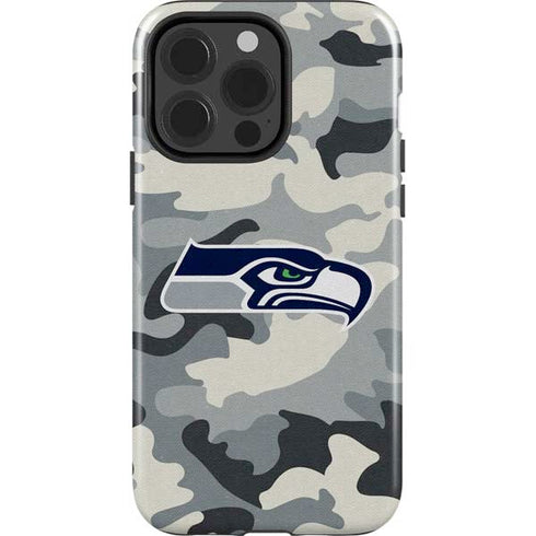 NFL Seattle Seahawks Camo iPhone 15 Pro Impact Case