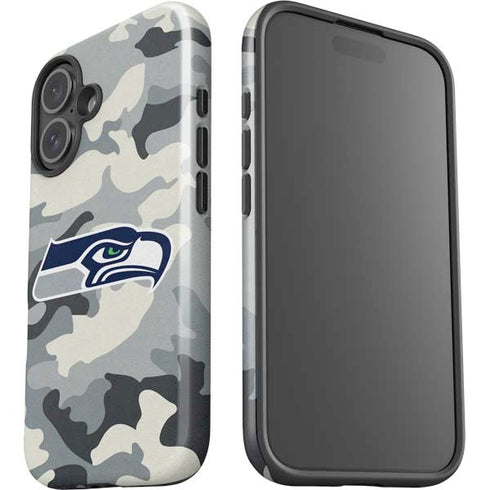 NFL Seattle Seahawks Camo iPhone 16 Impact Case