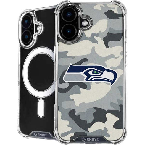 NFL Seattle Seahawks Camo iPhone 16 MagSafe Case
