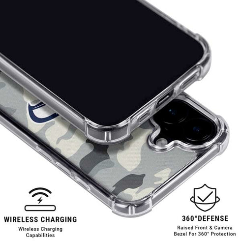 NFL Seattle Seahawks Camo iPhone 16 Plus Clear Case