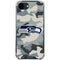 NFL Seattle Seahawks Camo iPhone 16e Clear Case