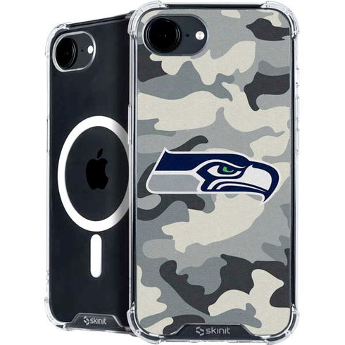 NFL Seattle Seahawks Camo iPhone 16e MagSafe Case